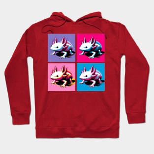 Leucistic Axolotls Pop Art - Cool Aquatic Creature Hoodie